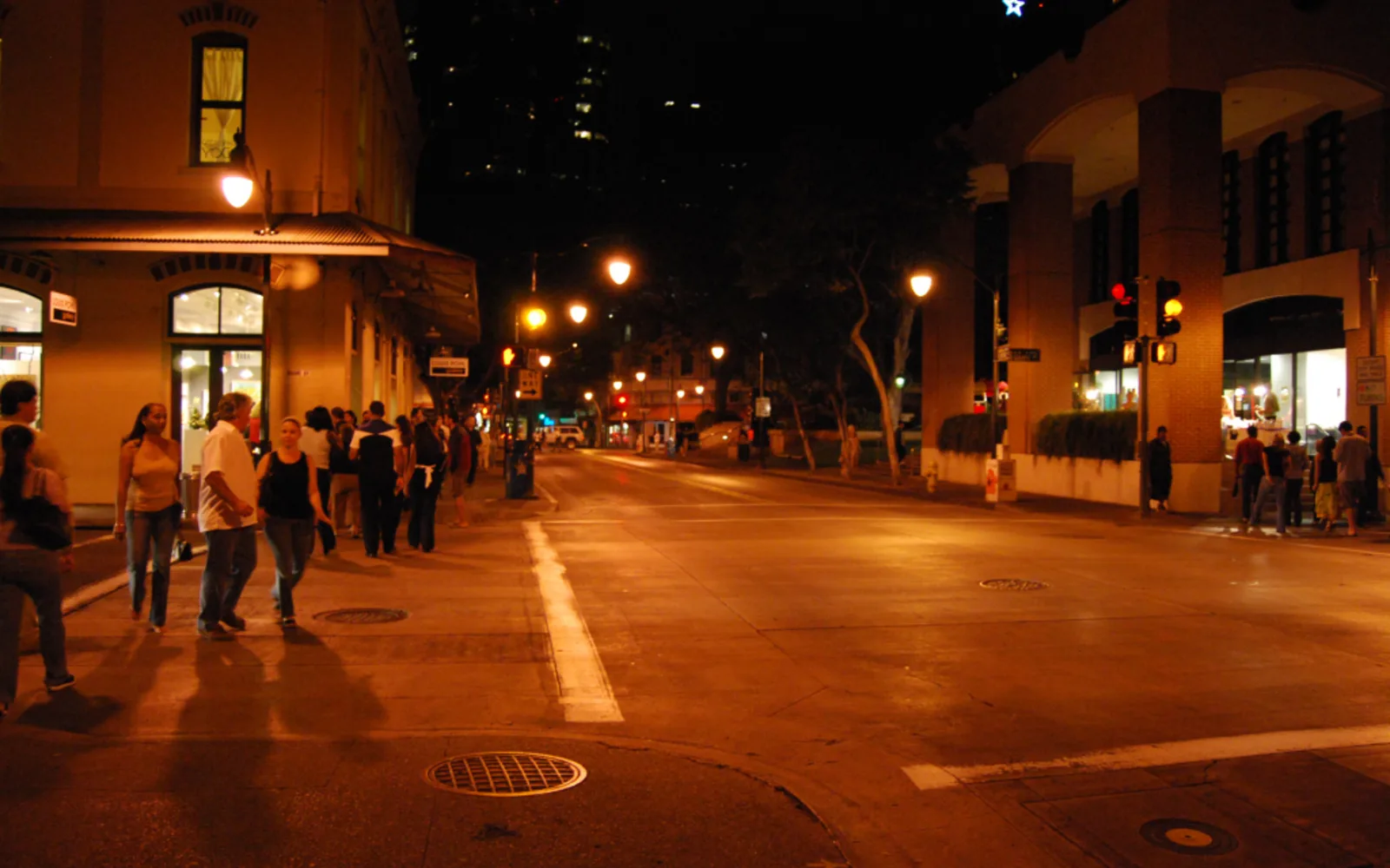 A residential street scene